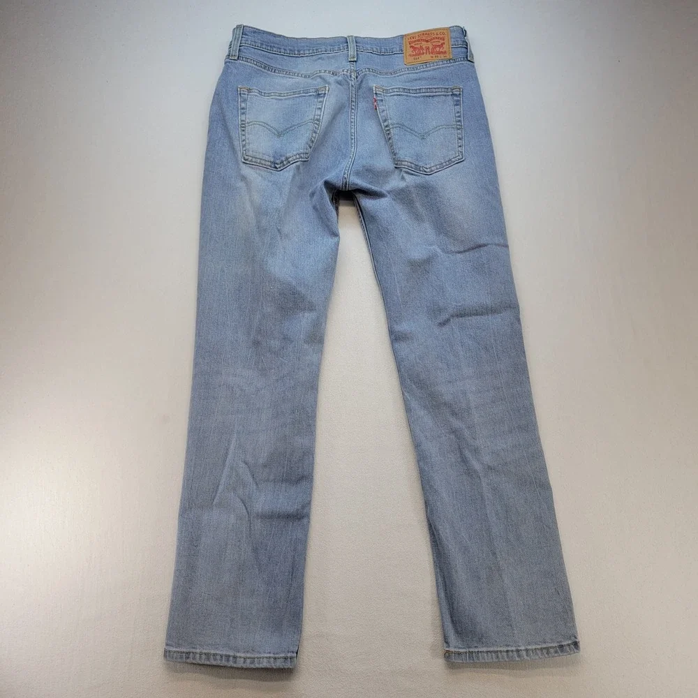 Levi's 514 Straight Jeans Mens 32x30 Light Wash Classic Stretch Denim